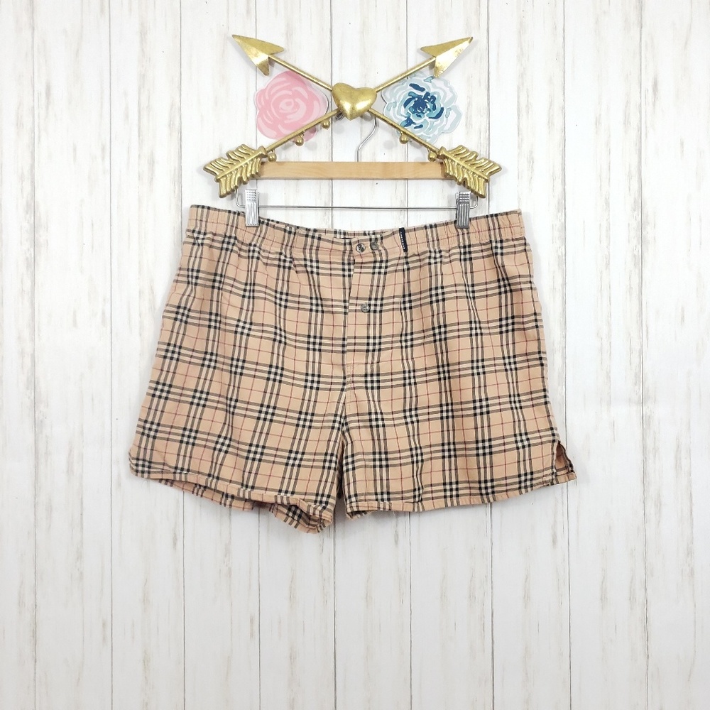 Burberry Signature Check Sleep Shorts Sz XL
